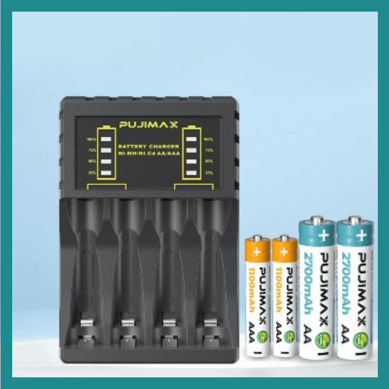 Chargeur Intelligent 4 Emplacements - La recharge rapide et précise pour toutes vos piles AAA/AA