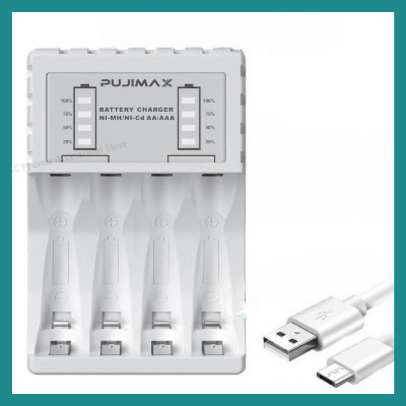 Chargeur Intelligent 4 Emplacements - La recharge rapide et précise pour toutes vos piles AAA/AA