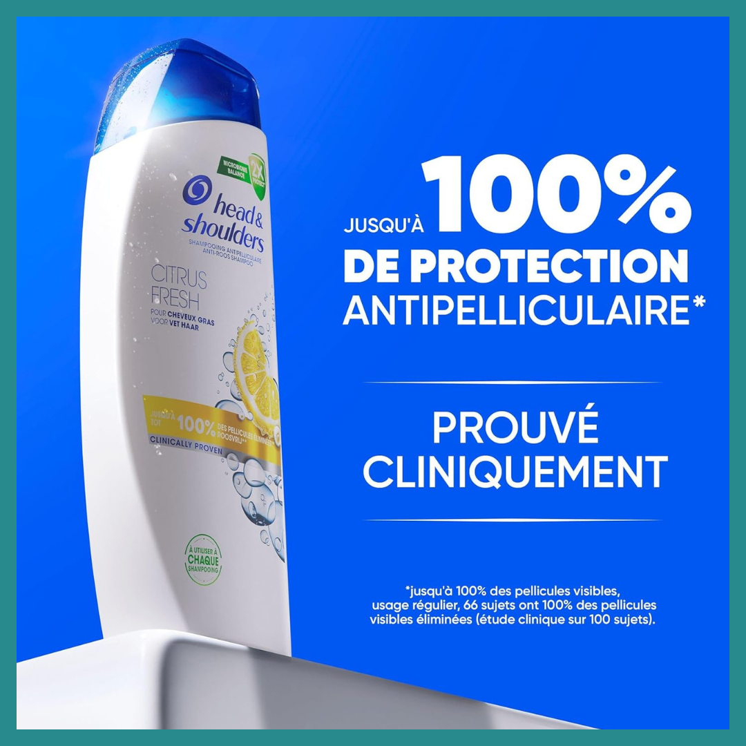 Head & Shoulders Citrus Fresh – Un soin Quotidien Qui Purifie Les Cheveux Gras Tout En Eliminant Efficacement Les Pellicules