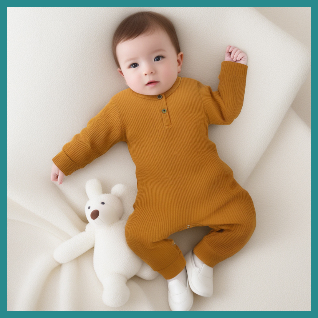 Barboteuse Mixte – Un indispensable de la garde-robe estivale de bébé, alliant confort, style et praticité.
