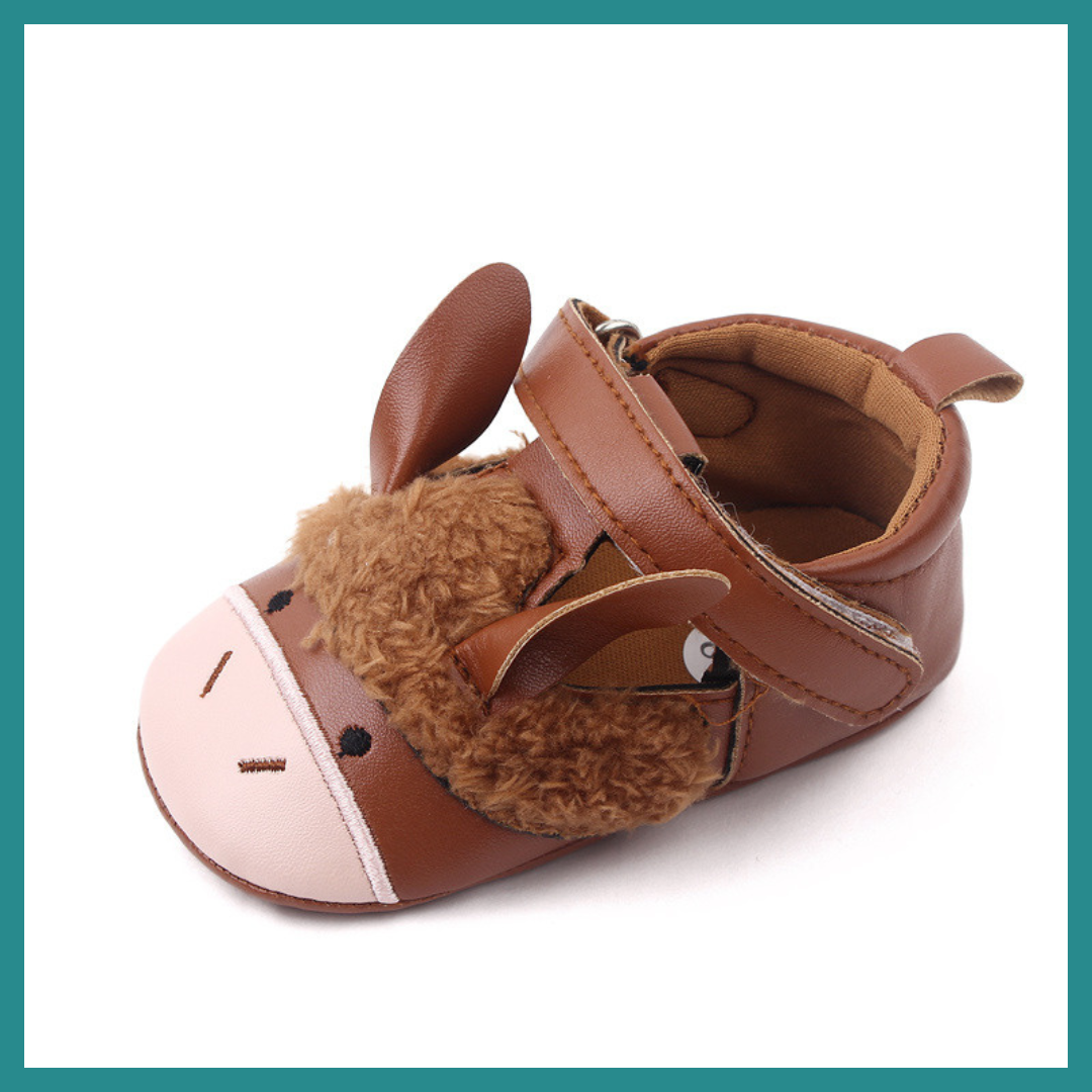 Chaussures Souples Bébé Mocassins à Motifs d’Animaux – Des Chaussures Ludiques et Pratiques, Idéales Pour Apprendre à Marcher en Douceur