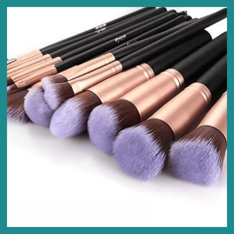 BESTOPE PRO Rose Gold Maquillage Brosses, 16pcs Kit ya maquillage ya maquillage professionnel, Ensemble ya brosse ya maquillage na ba brosses ya maquillage ya miso (Rose)