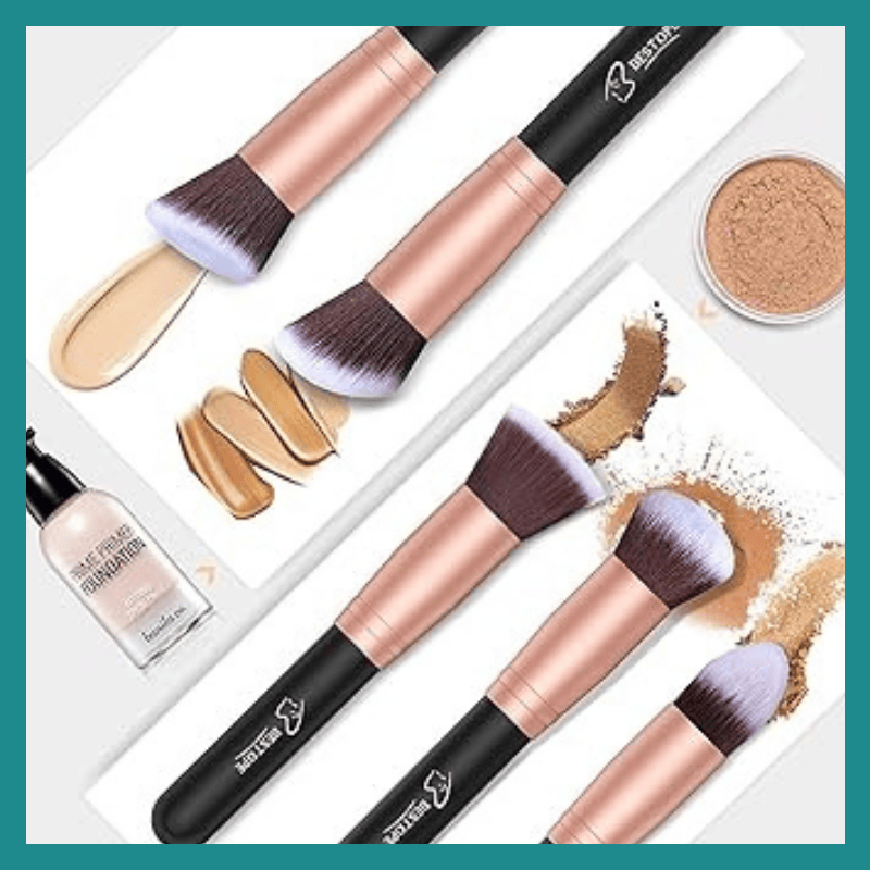 BESTOPE PRO Rose Gold Maquillage Brosses, 16pcs Kit ya maquillage ya maquillage professionnel, Ensemble ya brosse ya maquillage na ba brosses ya maquillage ya miso (Rose)