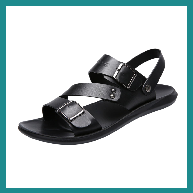 Sandales d'Été pour Homme en Cuir PU – Simples, Confortables et Prêtes pour la Saison