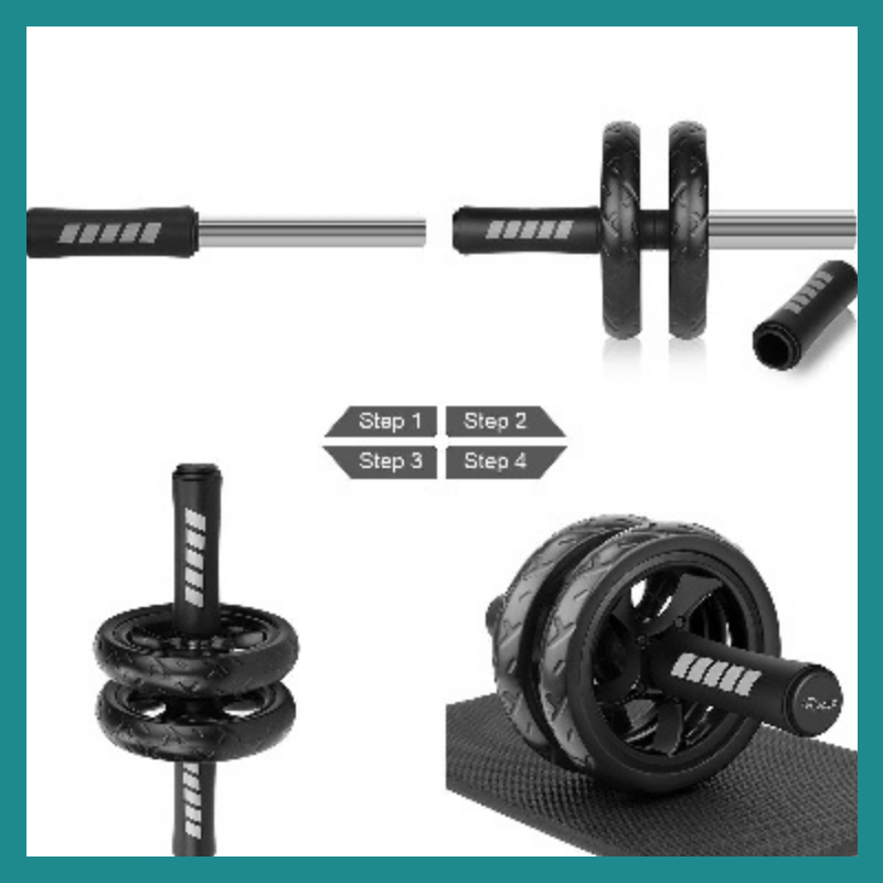 Rouleau Abdominal Double Roue – L’entraînement silencieux et efficace pour des abdominaux sculptés
