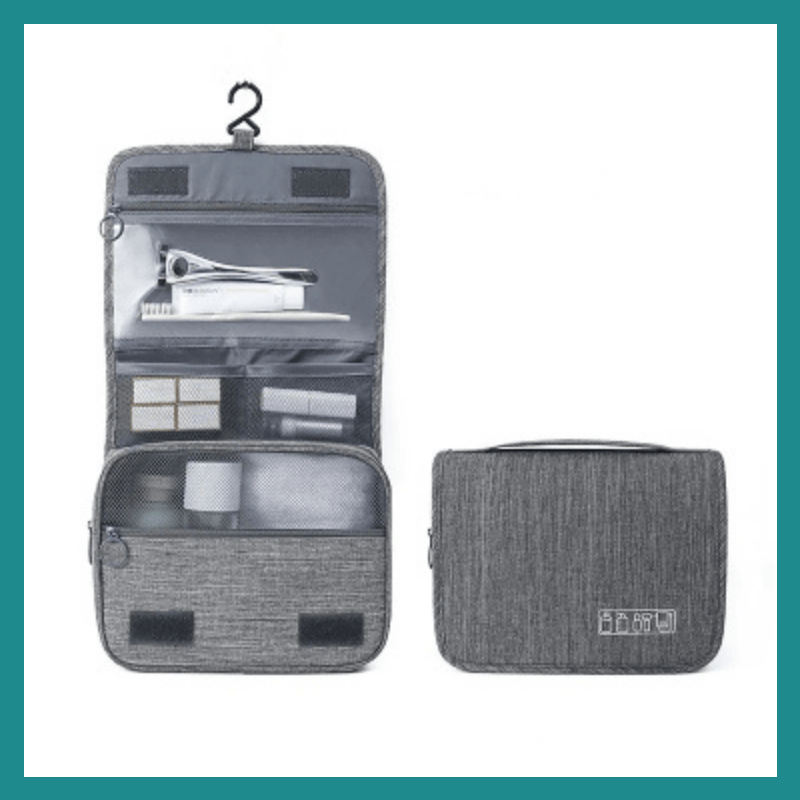 Trousse de Toilette Portable avec Crochet – L’organisation étanche et pratique pour vos essentiels de voyage