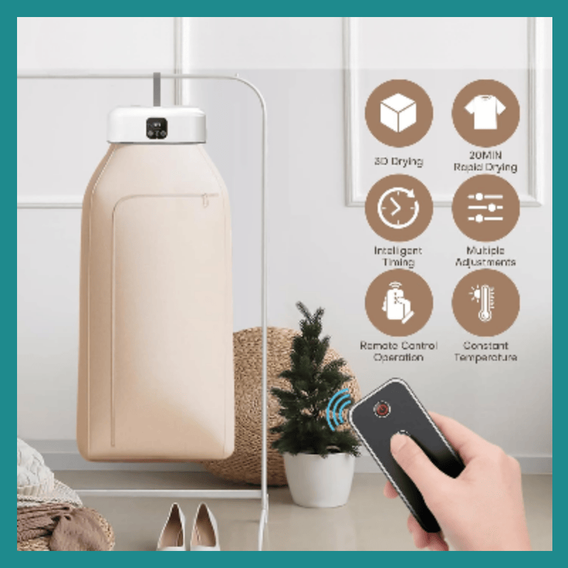 Sèche‑Linge Portable avec Télécommande - Le confort du linge sec où que vous soyez