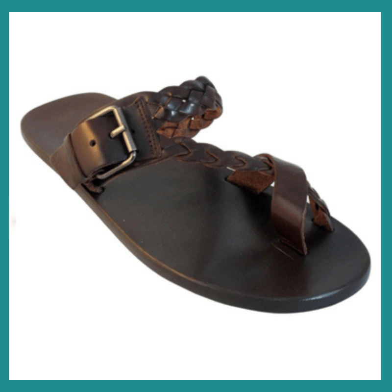 Sandale plats ya cuir tissé ya mibali na basi, sandale romaine, noir, marron, rétro, plage, occasionnel, Parker ouvert, sapato ya été ya basi, taille munene