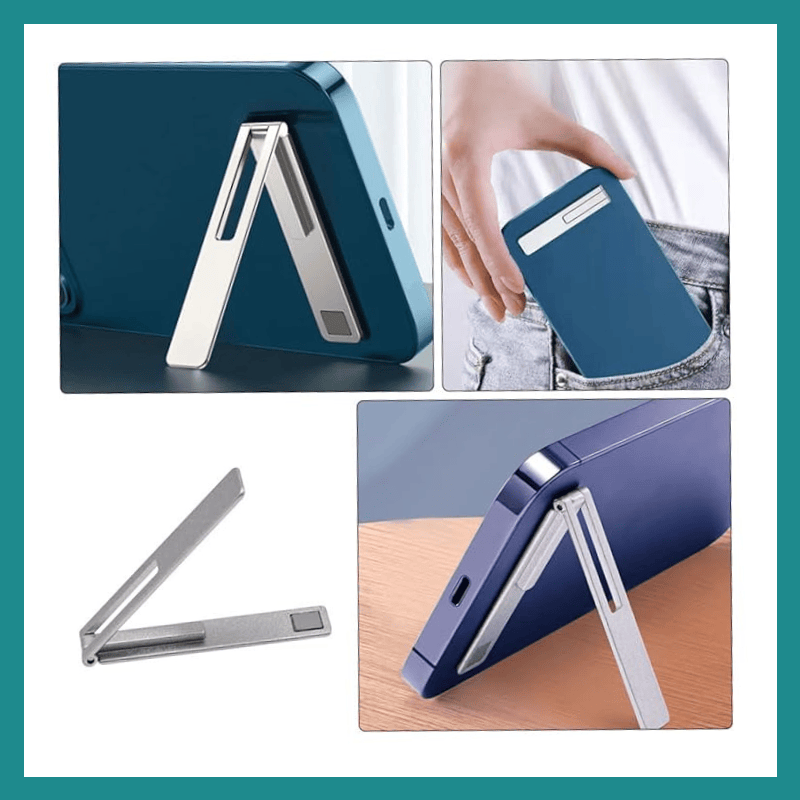 Pliable Porte-phone Cellulaire Ultra Mince Magnétique Métal Alliage Stand Bureau Porte-phone Cellulaire Universel Kickstand Telephone Stand