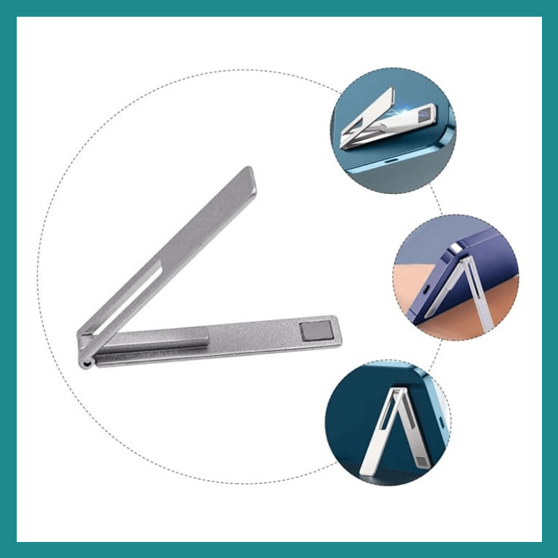 Pliable Porte-phone Cellulaire Ultra Mince Magnétique Métal Alliage Stand Bureau Porte-phone Cellulaire Universel Kickstand Telephone Stand