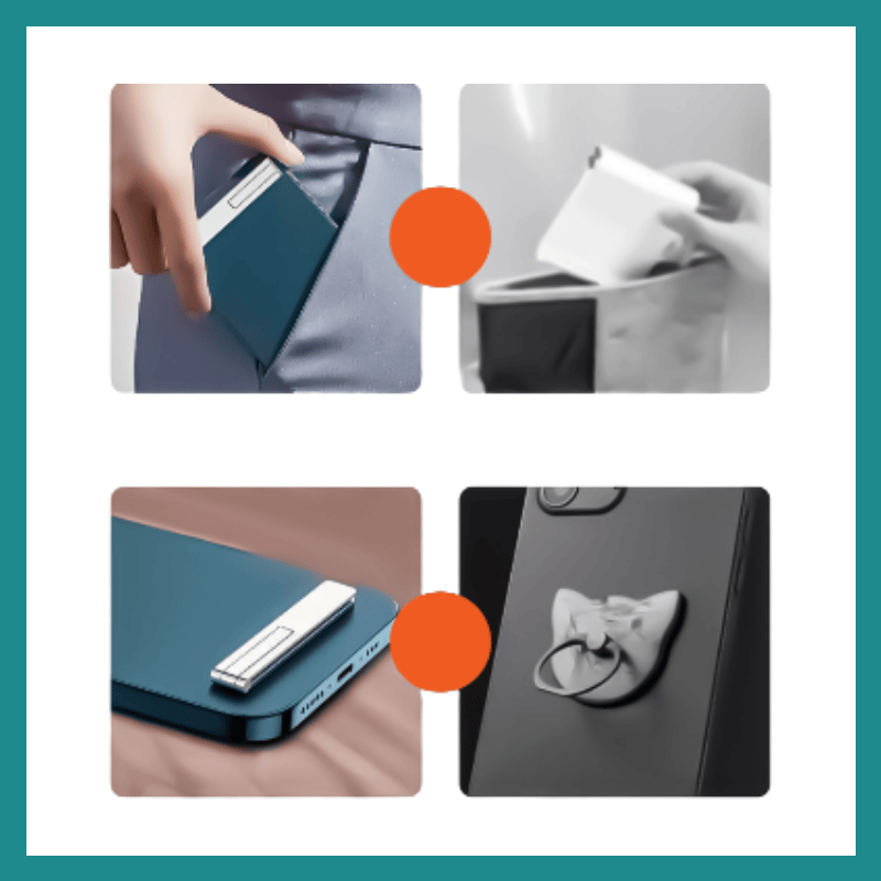 Pliable Porte-phone Cellulaire Ultra Mince Magnétique Métal Alliage Stand Bureau Porte-phone Cellulaire Universel Kickstand Telephone Stand