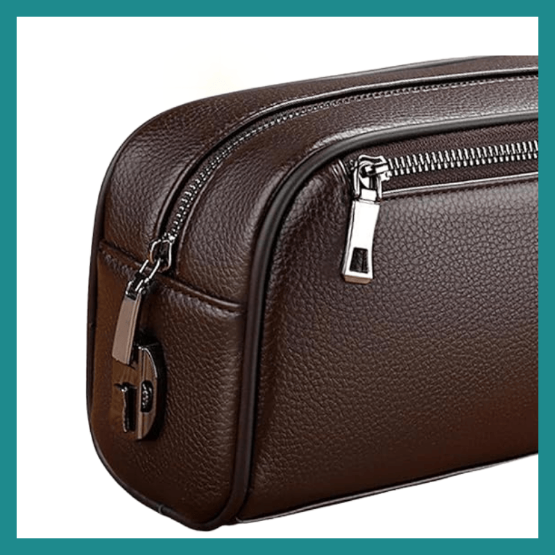 Sac à Main en Cuir de Vachette pour Homme – L’alliance du style robuste et de la sécurité antivol