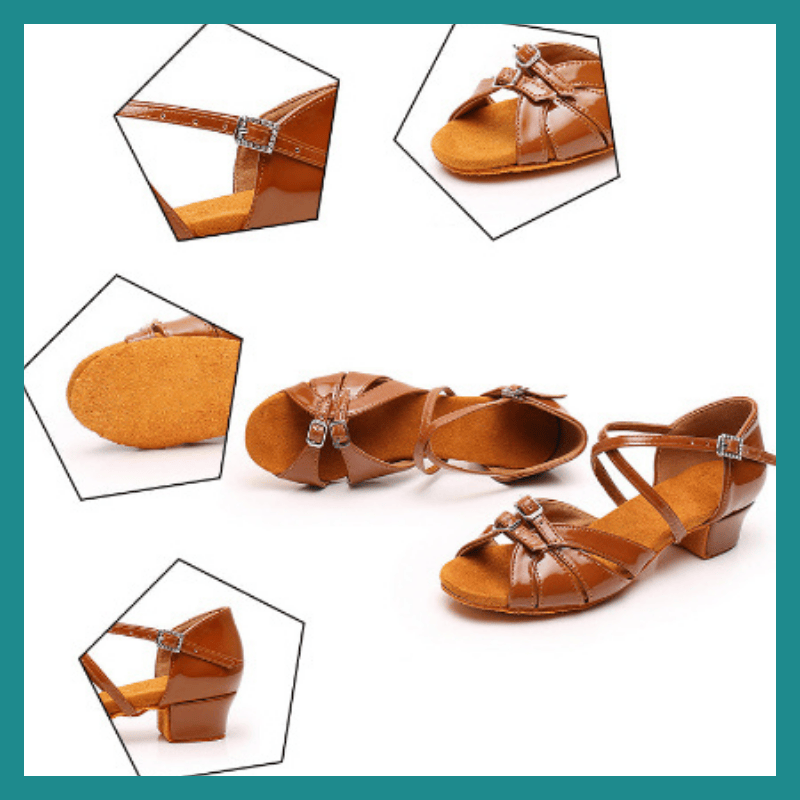 Chaussures de Danse de Femmes Femmes, Chaussures de Danse Latines de Dames, Chaussures de Performance Tango Moderne, Sandales de Salsa à talon 3.5CM