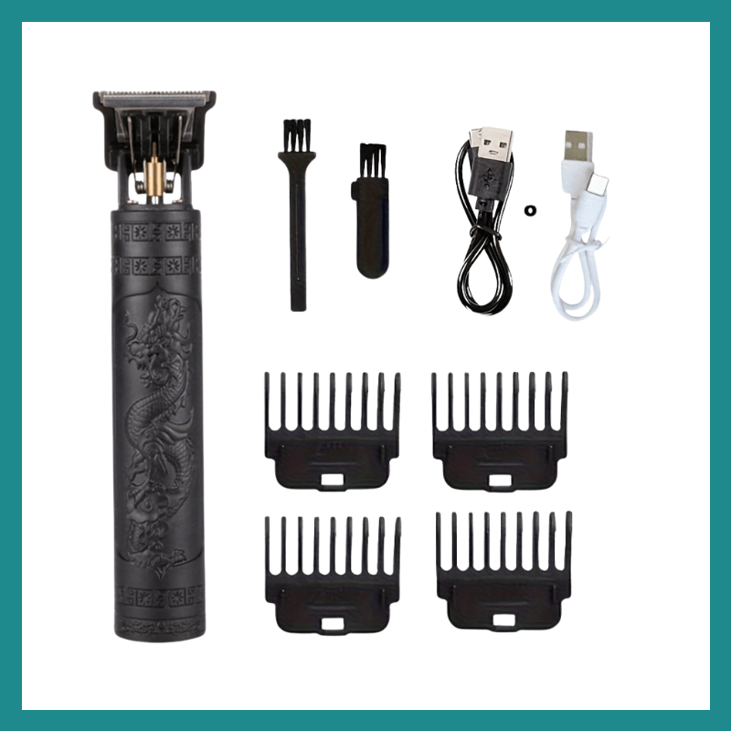 T9 Electric Hair Clipper USB Réglage ya vitesse ya trois vitesse Affichage ya puissance ya Écran munene Shaver ya bibende