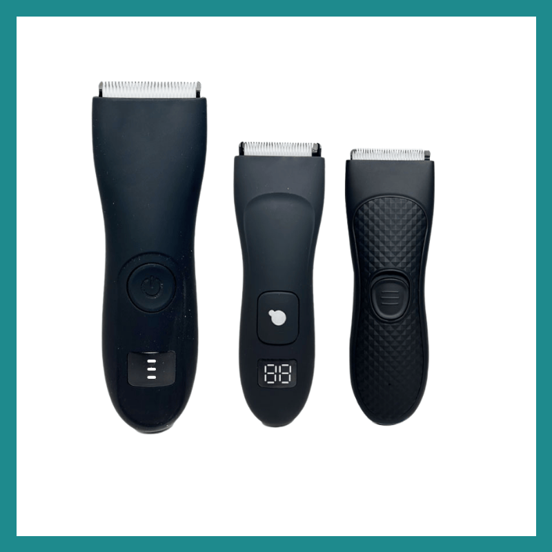 Trimmer ya suki ya inguine mpo na mibali, Groomer ya balle mpe trimmer ya nzoto mpo na mibali, Stand imperméable, Trimmers ya sec, Rasoir ya hygiène ultime mpo na mibali, Remover ya suki
