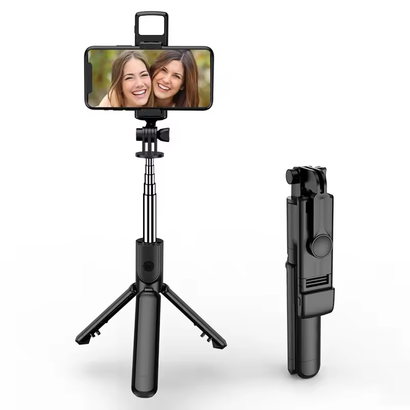 Trépied Selfie 3-en-1 avec Télécommande Bluetooth – La solution portable pour des photos parfaites, compatible iPhone et smartphones