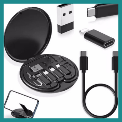 Nouveau 60W Chargement rapide porte téléphone portable, Multi-fonctions Portable Données Câble Boîte de stockage, Câble de chargement ensemble mpo na mobembo