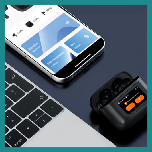 Beatfade-TWS S20 PRO Écran tactile ANC Ba écouteurs sans fil, écouteurs Bluetooth 5.3 oyo ezo annuler makelele, Soutien ya vie ya pile ya molayi ya HiFi 