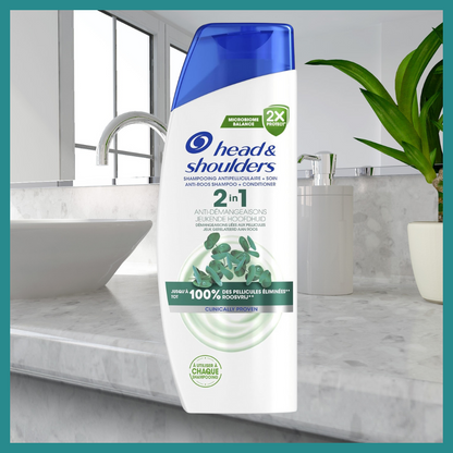 Head & Shoulders Anti-Démangeaisons 2 en 1 –  Un Allié Efficace Et Rafraîchissant Pour Un Cuir Chevelu Sain Et Des Cheveux Pleins De Vitalité.