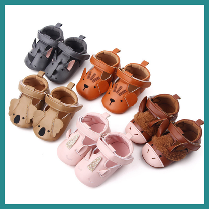Chaussures Souples Bébé Mocassins à Motifs d’Animaux  – Des Chaussures Ludiques et Pratiques, Idéales Pour Apprendre à Marcher en Douceur