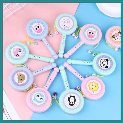 Tambour À Hochet En Plastique Pour Bébé  – Un Petit instrument Idéal Pour éveiller Les Sens Et Accompagner Les Moments De Jeu Et De Découverte