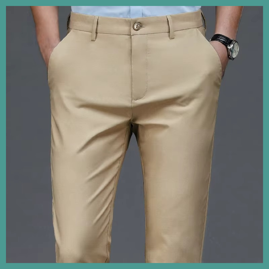 Pantalon homme stretch solide noir – Élégance moderne et confort intelligent au quotidie