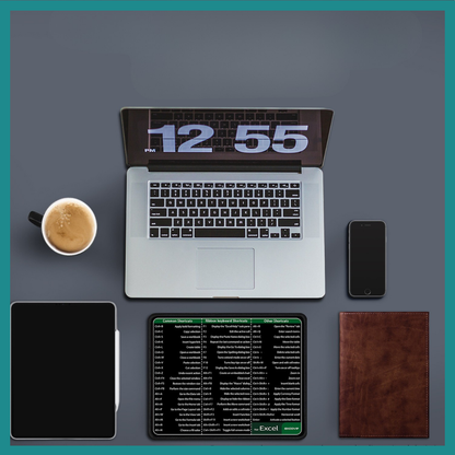 Tapis de Souris Excel avec Raccourcis – Pratique, Compact et Antidérapant