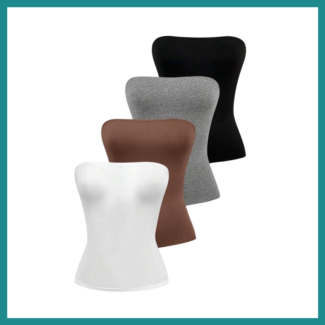 Lot de 4 Bandeaux Tops – Un basique incontournable pour un look simple, Minimalistes & Polyvalents