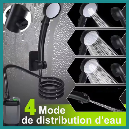 Douche Électrique Sans Fil Portable – L’Essentiel du Bain en Voyage ou en Plein Air