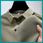 Chemise décontracté à manches courtes pour hommes et respirant, idéal pour un style d’affaires décontracté