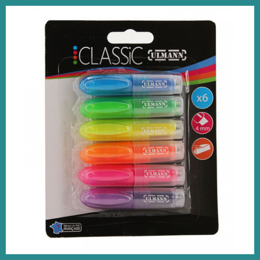 Lot de 6 Mini Surligneurs –  Mettez  En Valeur Vos Notes