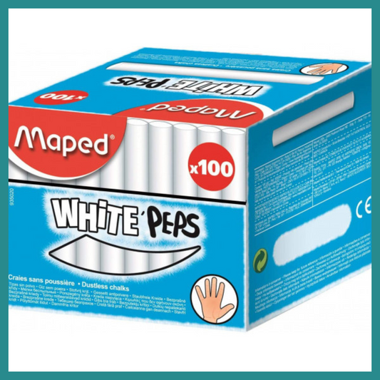 Boîte de 100 Craies Blanches – Un indispensable pratique et durable pour écrire, dessiner ou enseigner au quotidien
