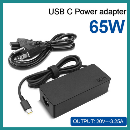 Adaptateur Chargeur USB-C 65W – Alimentation Rapide pour Ordinateurs Portables