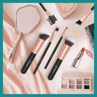 BESTOPE PRO Rose Gold Maquillage Brosses, 16pcs Kit ya maquillage ya maquillage professionnel, Ensemble ya brosse ya maquillage na ba brosses ya maquillage ya miso (Rose)
