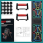 Push-up Board, 12 in 1 Pliable Push-up Board mpo na ba entraînements ya bodybuilding, ba entraînements ya ndako mpo na mibali/basi