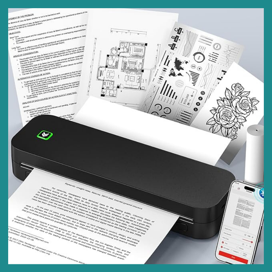 Mini Imprimante Thermique Bluetooth Portable A4 – L’impression mobile sans encre pour le bureau et la maison