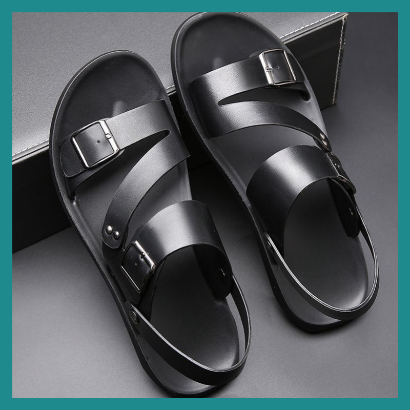 Sandales d'Été pour Homme en Cuir PU – Simples, Confortables et Prêtes pour la Saison