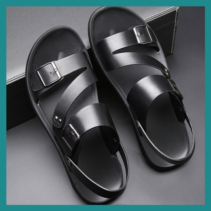 Sandales d'Été pour Homme en Cuir PU – Simples, Confortables et Prêtes pour la Saison