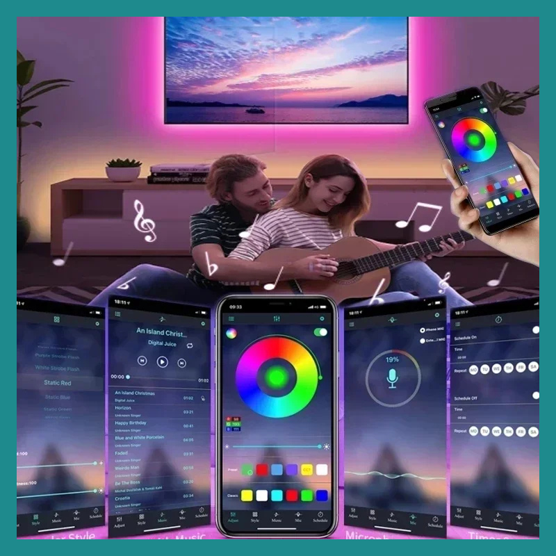 Bande Lumineuse LED RGB 5050 – Ambiance Immersive pour TV, PC et Salle de Jeu