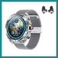 Montre Intelligente & Écouteurs Bluetooth Intégrés - L'innovation 2-en-1 qui combine élégance, performance et praticité dans un seul accessoire high-tech.