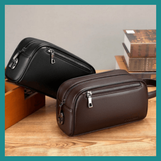 Sac à Main en Cuir de Vachette pour Homme – L’alliance du style robuste et de la sécurité antivol