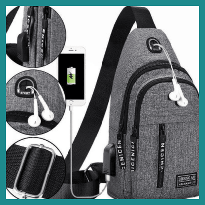 Sac Bandoulière Homme USB - Le compagnon high-tech qui allie style et praticité