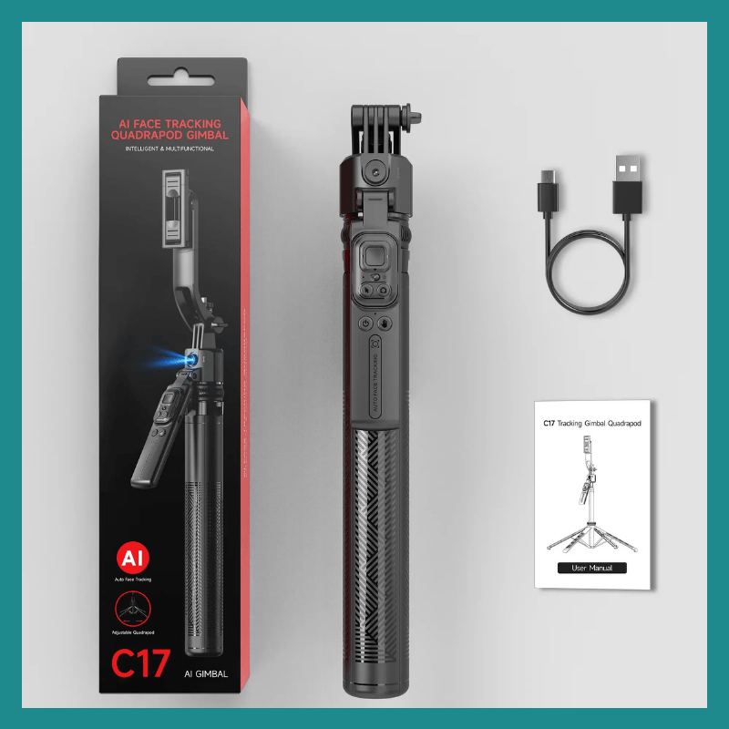 Ai Face Tracking Gimbal Stabilisateur, Tripode mpo na Smartphone, Caméra GoPro, Porte-téléphone à distance Bluetooth, Selfie Stick, Soporte ya sortie rapide, 163cm