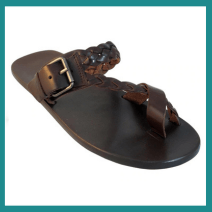 Sandale plats ya cuir tissé ya mibali na basi, sandale romaine, noir, marron, rétro, plage, occasionnel, Parker ouvert, sapato ya été ya basi, taille munene 