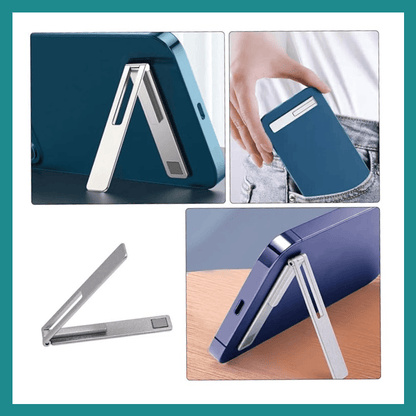 Pliable Porte-phone Cellulaire Ultra Mince Magnétique Métal Alliage Stand Bureau Porte-phone Cellulaire Universel Kickstand Telephone Stand