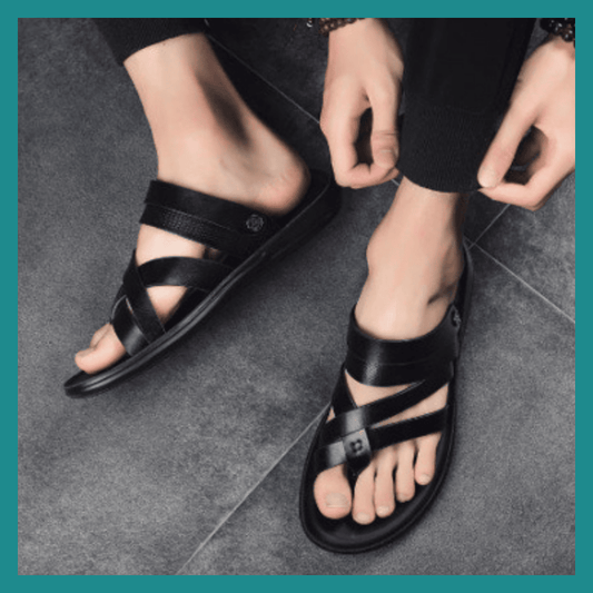 Mibali Sandales ya cuir ya style romain solide blanc chaussures ya plage croix sangle taille 38-45 03/Casual libanda ya conduite été 2022