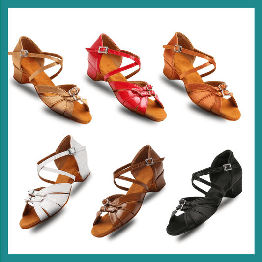 Chaussures de Danse de Femmes Femmes, Chaussures de Danse Latines de Dames, Chaussures de Performance Tango Moderne, Sandales de Salsa à talon 3.5CM