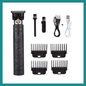 T9 Electric Hair Clipper USB Réglage ya vitesse ya trois vitesse Affichage ya puissance ya Écran munene Shaver ya bibende