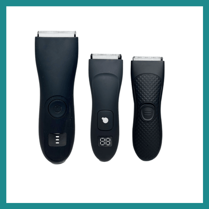 Trimmer ya suki ya inguine mpo na mibali, Groomer ya balle mpe trimmer ya nzoto mpo na mibali, Stand imperméable, Trimmers ya sec, Rasoir ya hygiène ultime mpo na mibali, Remover ya suki