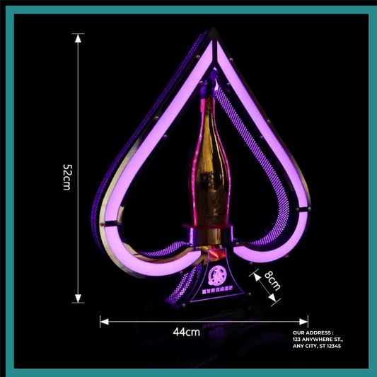 Présentoir de bouteille VIP personnalisé Ace Of Shape – Glorificateur de champagne pour discothèque